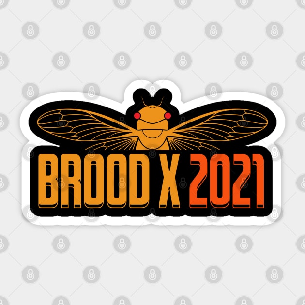 Cicada Brood X 2021 Reemergence Theme Minimalist product Sticker by creative